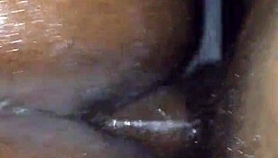 This babe gets her pussy filled with cum while facedown.