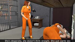 Hot lesbian sex in prison gets a police officer off