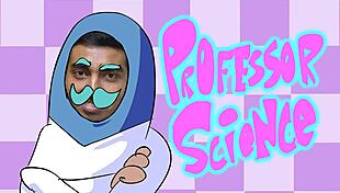 Cartoon character experiences power trip with clothes ripped