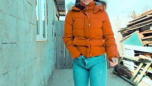 Beautiful Girl Dancing In Cosplay Outside