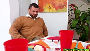 Redheads Arietta and Cherry Host Nate for Thanksgiving Fun