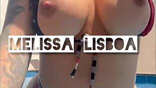 Melissa lisboa shows off and takes cum in her ass part 2