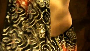 Exotic brunette dances nude in sensual glamour