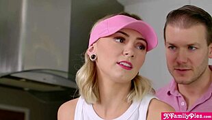 stepbro passionately licks chloe temple's hairy pussy