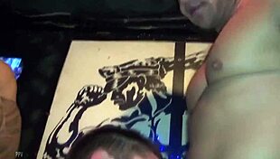 Group dancing event at night club gathering