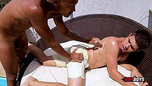 Watch this tattooed big cock pound that huge ass, he says provocatively