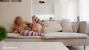 I masturbate casually while watching TV with step daddy