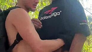 Big Black Hetero Meets Thirsty Novice Behind School