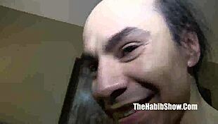 Petite Thai woman takes big dick while small-cocked man watches.