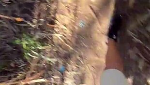 Big Black Hetero Meets Thirsty Novice Behind School