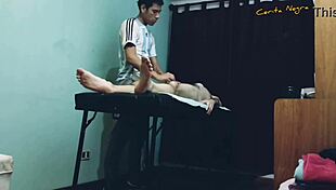 Gay amateur massage ends with blowjob