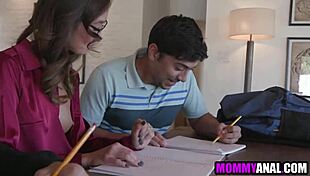 horny teacher double penetrated by students old and young with anal