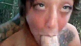 Watch this rough sloppy blowjob in public, amateurs deepthroating big cock?