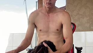 Tattooed Teen Gives Sloppy Blowjob On Porch Review