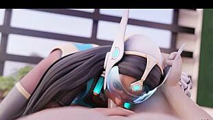 Symmetra explores the redux perv garden in anime style