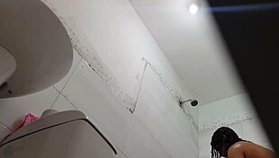 Mexican Voyeur Spies on Teen Showering in Bathroom After School, Hidden Cam Captures Not Sister Scene