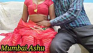 Indian Mother-In-Law In Pink Saree Gets Taken Hard By Brother-In-Law!