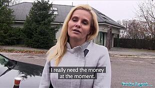 Public Agent Desperate Milf Black Canary Fucks For A Job - Reality Sex For Cash Outdoor Cumshot