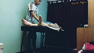 Gay amateur massage ends with blowjob