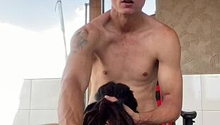 Tattooed Teen Gives Sloppy Blowjob On Porch Review