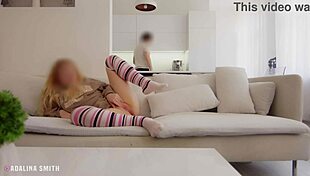 I masturbate casually while watching TV with step daddy