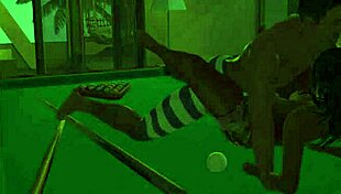 I enjoy playing pool on the table with friends