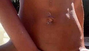 Monika Fox Goes Wild Masturbating by the Pool Until She Squirts