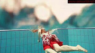 Hairy Ginger Polish Teen 18+ Underwater!