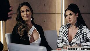 pure taboo dante colle helps his new bosses cherie deville and joanna angel squirt at work 😈