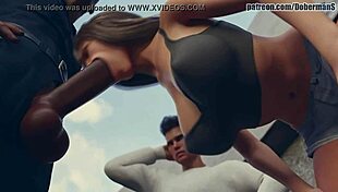 Girlfriend Fucks Officer In Front Of Bf