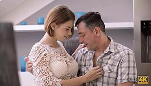 Old4k Natural-Tittied Hussy Has Hot Twosome With Geezer!