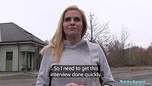 Public Agent Desperate Milf Black Canary Fucks For A Job - Reality Sex For Cash Outdoor Cumshot