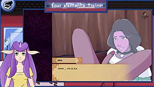 Avatar Trainer's Bonus: Milfy Blowjob with Four Elements