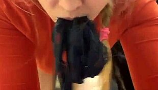 Amateur fingers pussy with vibrator outdoors