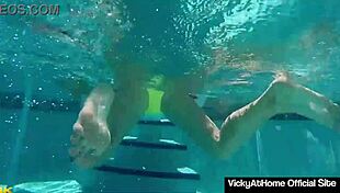 Are horny divas Vicky Vette and Rachel Storms eating muff in the pool with big natural tits and ass?