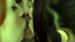 Bizarre goth triple kissing with tongues and sucking in brazilian fetish scene 😈