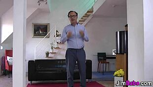 European teen tugs old man's cock