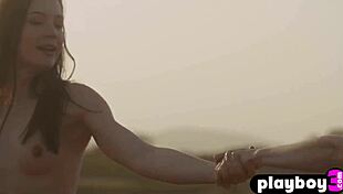 petite teen babes tear clothes to show tits and ass before striptease