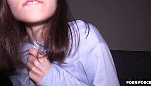 netflix and chill escalated quickly - couch potato girlfriend gets wildly penetrated