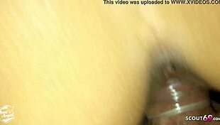 i got my feets coverd in cum from this redhed german teen's footjob, oops!