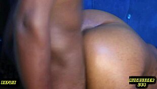 ebony milf takes hardcore doggystyle pounding with cum inside hot pussy.