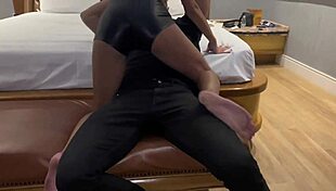 sharing my wife with a stranger, he fucks the skinny young one