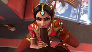 Symmetra explores the redux perv garden in anime style
