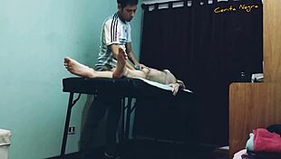 Gay amateur massage ends with blowjob