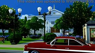 Watch this group blowjob in Sims parody