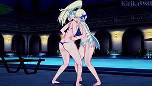 katsuragi and yomi intense futanari sex