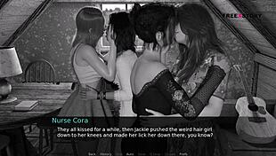 i, nurse cora, have group sex with lemon and john in the vampire manor, oh gosh!