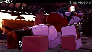 Succubus Delivers Rough Thighjob In 3D Hentai Animation.