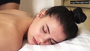 Megan Winslet’s first massage with oil and how it feels like to have a big ass massage therapist