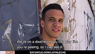 i got tricked into riding a big uncut dick for cash in this gay orgy, first time bareback